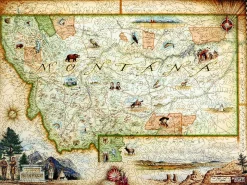 Liberty Puzzles Montana Map* Puzzles