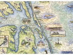 Liberty Puzzles Outer Banks of North Carolina Xplorer Map* Puzzles